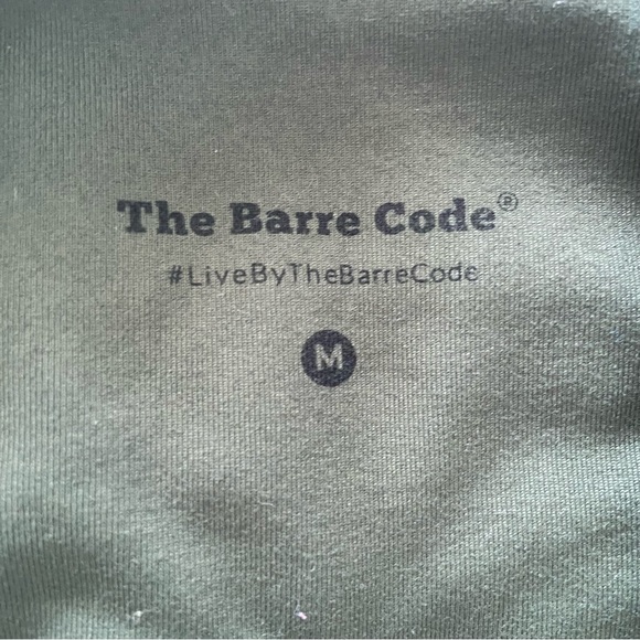 The Barre Code 7/8 Leggings High Panel Mesh Army Green medium - Picture 7 of 8